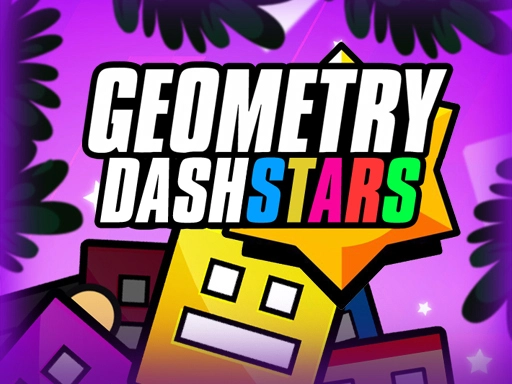 Rhythmic interface with dynamic obstacles and colors in Geometry Dash Stars