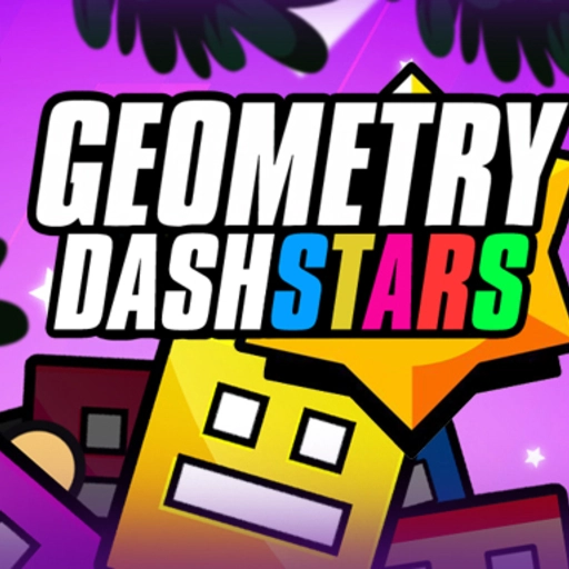 Character customization screen with various skins in Geometry Dash Stars