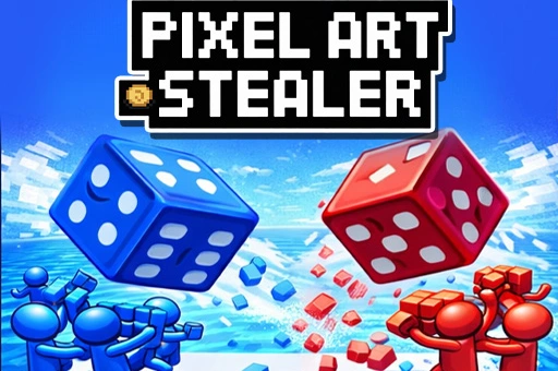 Interface of Pixel Art Stealer showing a detailed number-by-pixel coloring template